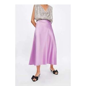 NWT Zara Satin Skirt
